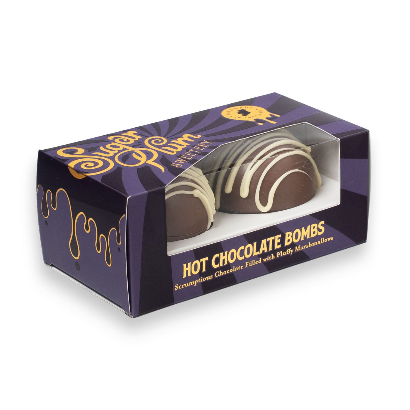 Hot Chocolate Bombs handcrafted chocolate spheres filled with hot chocolate and marshmallows from Sugar Plum Sweetery