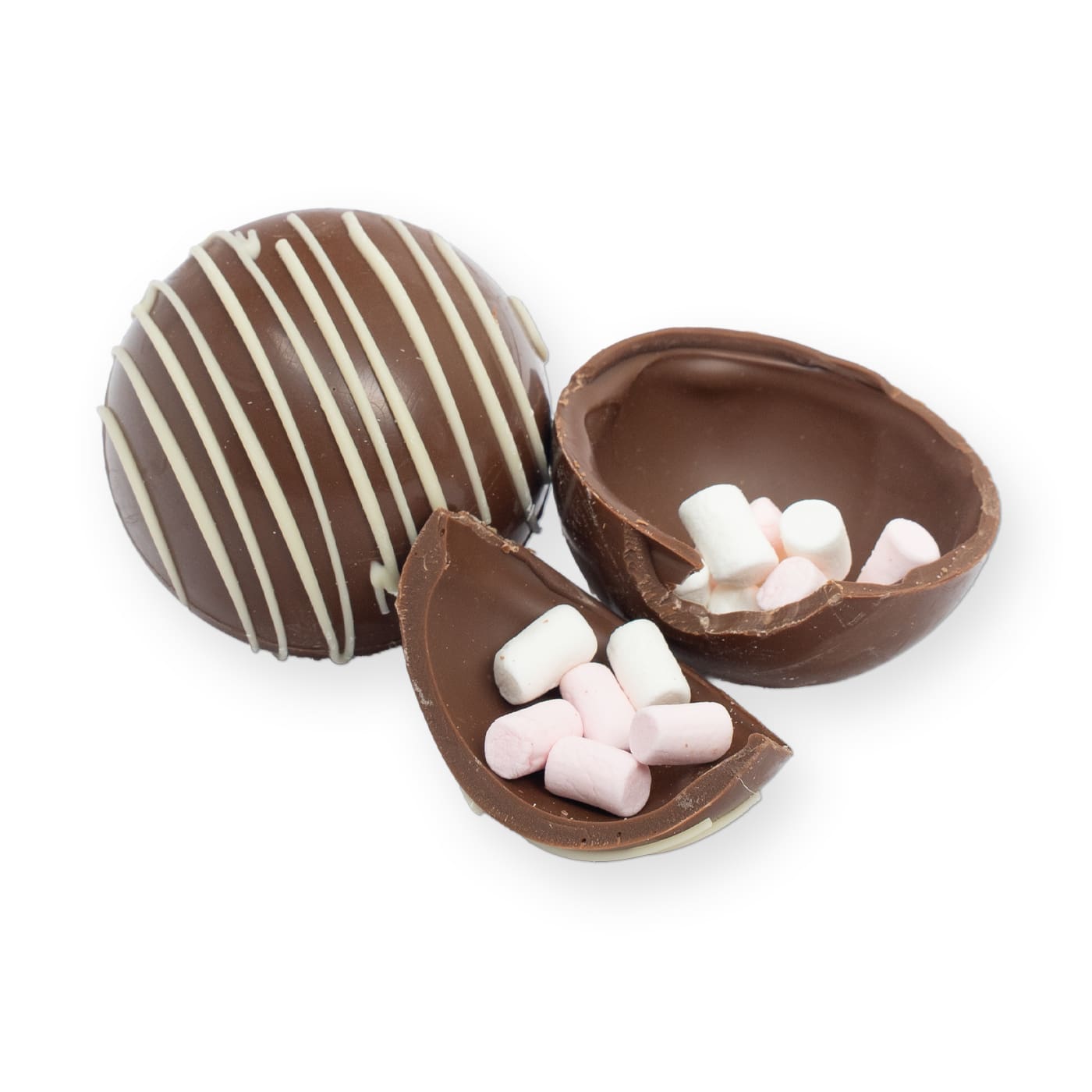 Hot Chocolate Bombs handcrafted chocolate spheres filled with hot chocolate and marshmallows from Sugar Plum Sweetery