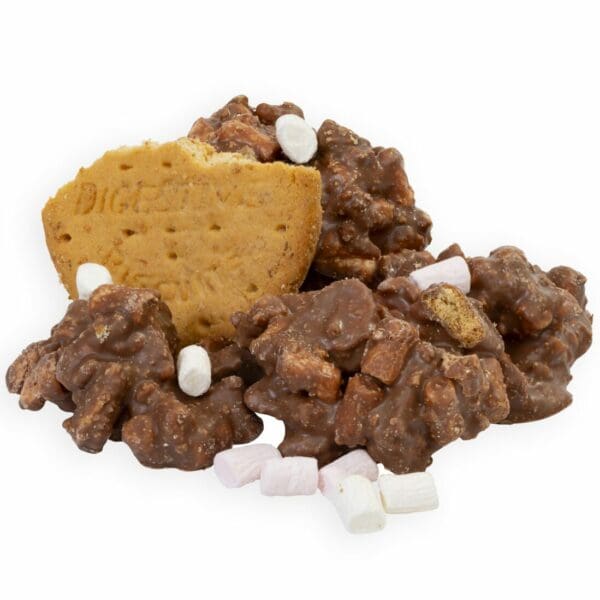 Milk Chocolate Covered Biscuit and Marshmallow Clusters