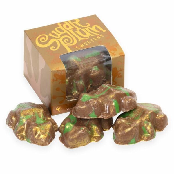 Whimsical Milk Chocolate Frogs with a luscious salted caramel filling, reminiscent of magical memories aboard the Hogwarts Express.