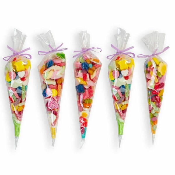 A collection of 5 pick and mix cones, filled with the classic sweets from our childhood. Delivery available nationwide from our online sweetshop.