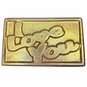 Enjoy our I Love Bar, handmade in our Irish chocolate shop. Delivery available nationwide from our online sweetshop.