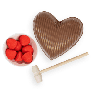 Our delicious chocolate bash heart, filled with scrumptious paintball marshmallows. Handmade in our chocolate factory. Delivery available nationwide from our online sweethop.