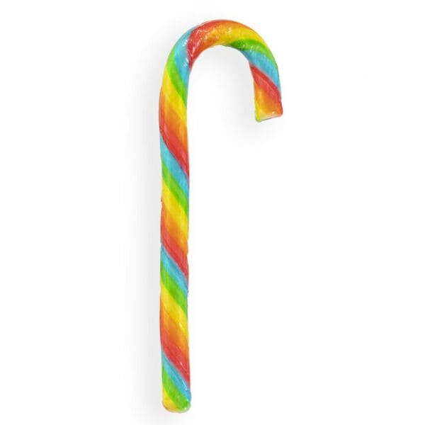 A Fruit Candy Cane, a delicious little product that is perfect as a small gift or treat. Delivery available nationwide from our online sweetshop.