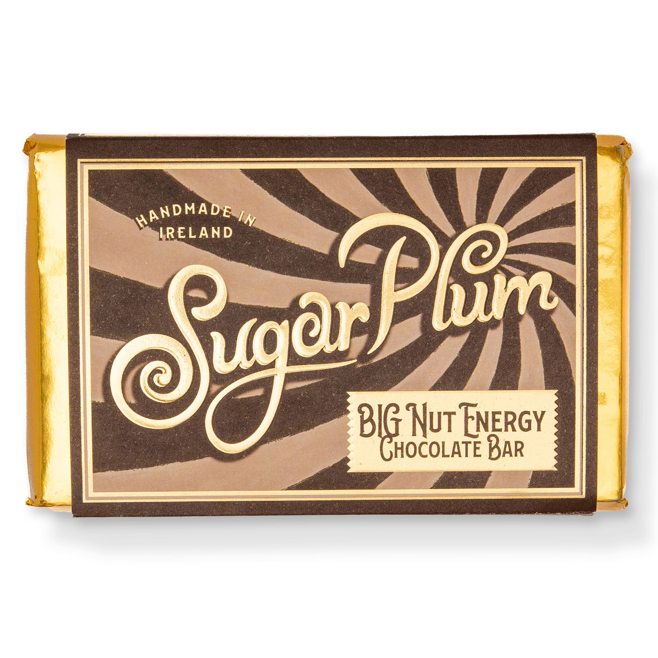 Big Nut Energy chocolate bar loaded with roasted nuts, creamy chocolate and crunchy textures from Sugar Plum Sweetery