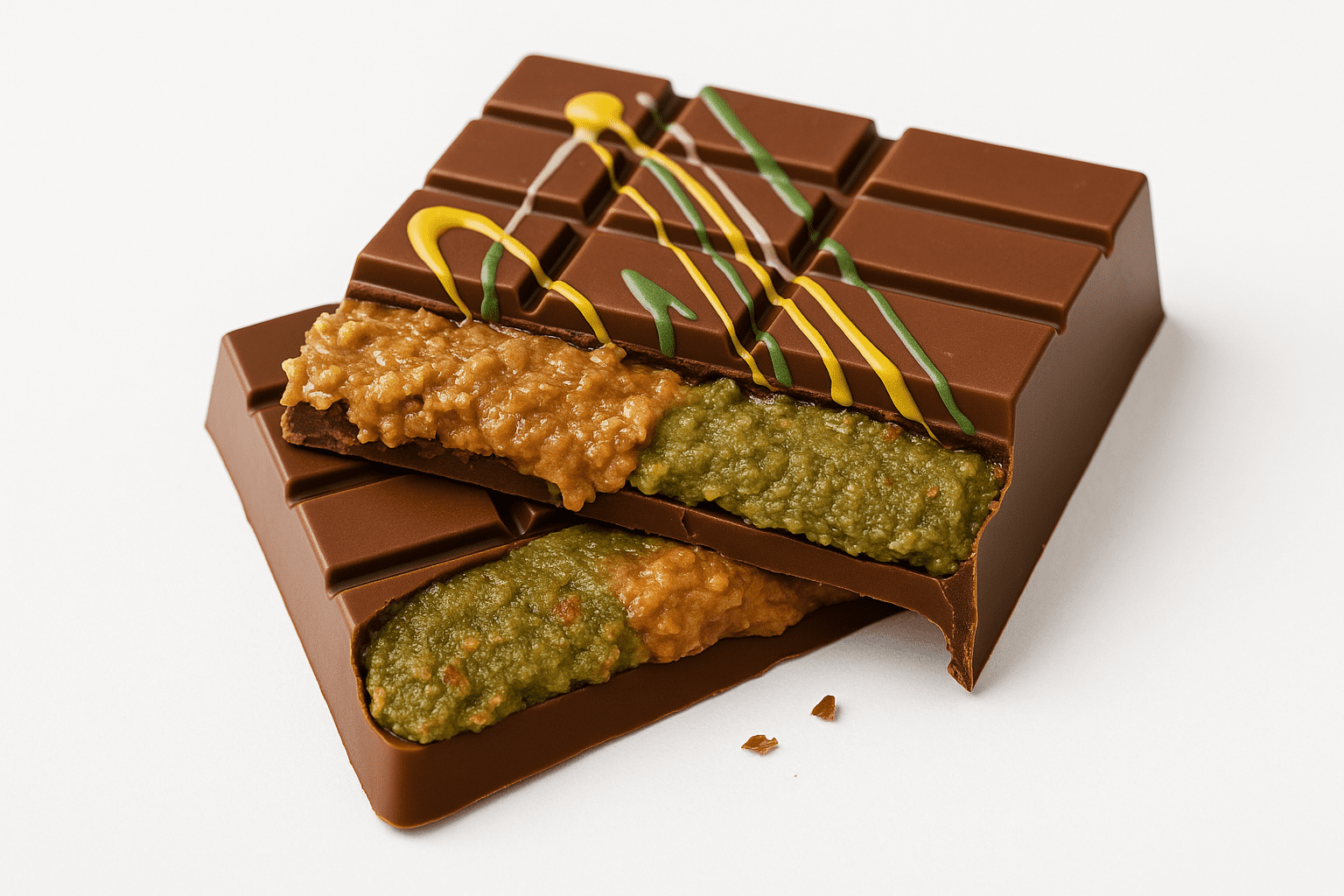 The Dubai X Bueno Mash Up Bar, mixing the Viral Dubai Chocolate Bar with the Bueno Boss Bar. Delivery nationwide in Ireland