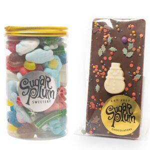 The Sugar Plum Chocolate Sweets Bundle, the perfect Christmas gift. From the creators of the viral Chocolate Dubai Bar. Delivery available nationwide.