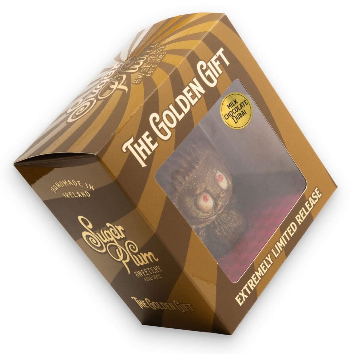 From the creators of the viral Dubai Chocolate Bar. Sugar Plum Sweetery bring the Golden Gift. The perfect treat this Christmas. Delivery available nationwide, limited release.