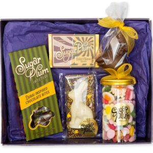 Enjoy our Easter Gift Hamper, with a delicious mix of your favorite sweets from Sugar Plum Sweetery, creator of the Viral Chocolate Dubai Bar