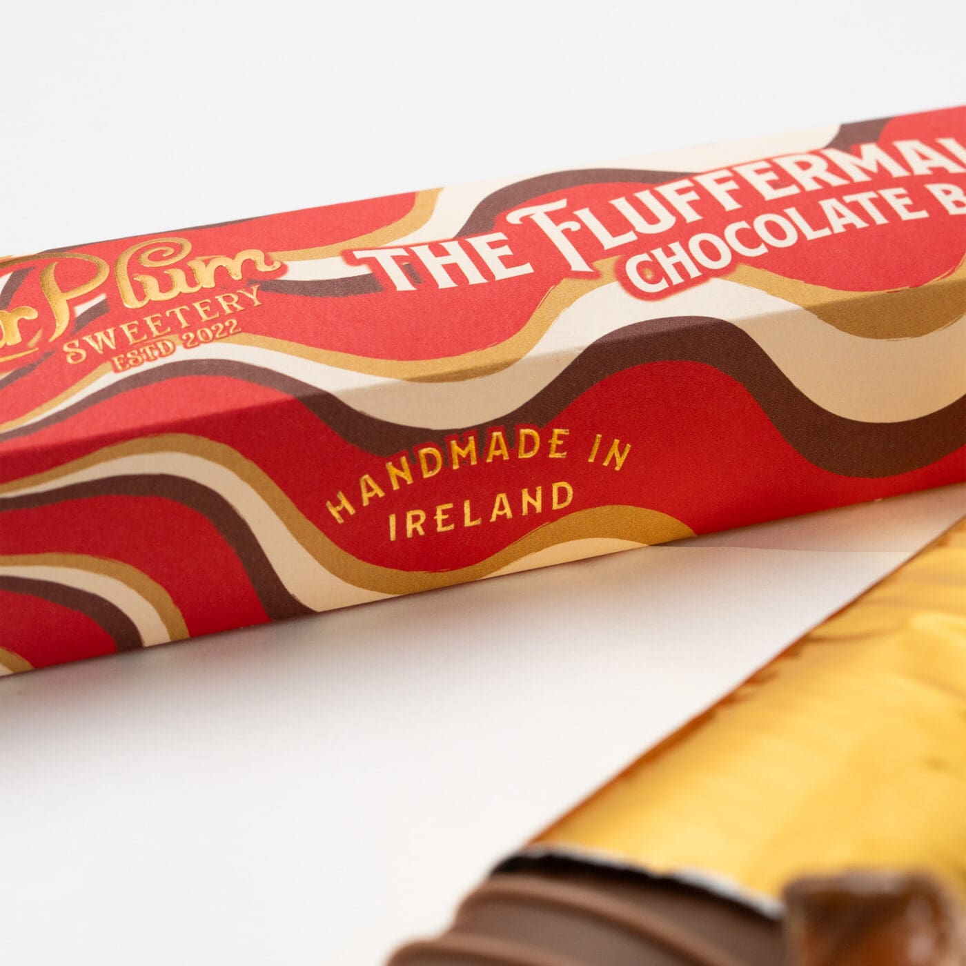 The Fluffermalt milk chocolate bar with marshmallow, malt balls and caramel