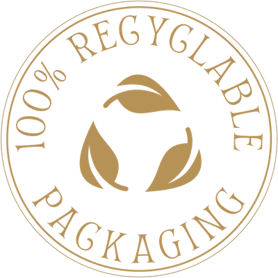 100% recyclable packaging