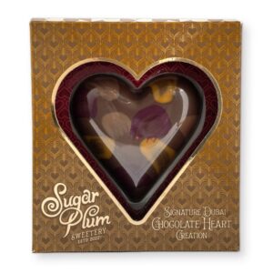 Packaged Milk Dubai Chocolate Heart by Sugar Plum Sweetery